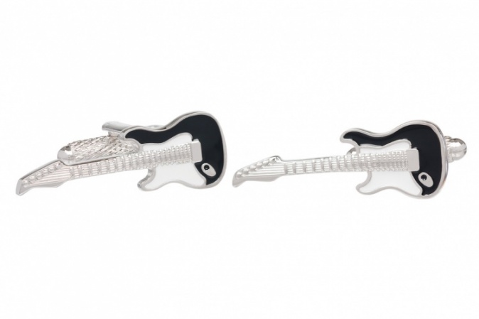 Black Electric Guitar Cufflinks